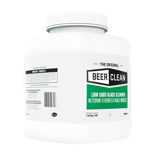 Diversey Beer Clean Glass Cleaner, Unscented, Powder, 4 lb. Container 990241