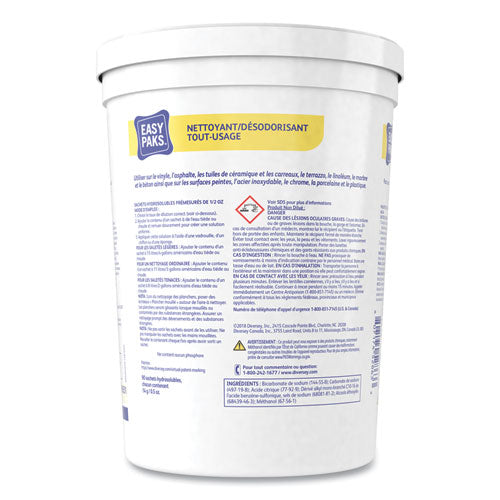 Easy Paks All-Purpose Cleaner-Deodorizer, 90 .5 oz Packets-Tub, 2 Tubs-Carton 990651