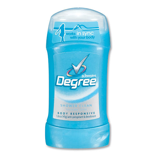 Degree Women Invisible Solid Anti-Perspirant-Deodorant, Shower Clean, 1.6 oz Bottle, 12-Carton CB251609
