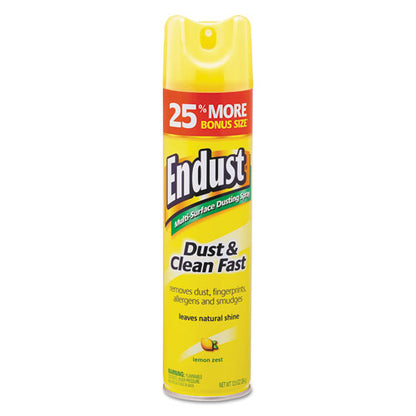 Diversey Endust Multi-Surface Dusting and Cleaning Spray, Lemon Zest, 12.5 oz Aerosol Spray, 6-Carton CB508171