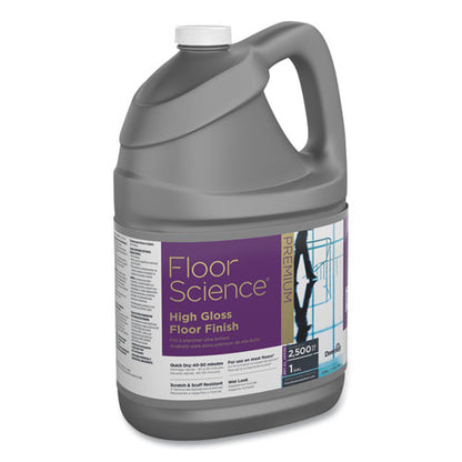 Diversey Floor Science Premium High Gloss Floor Finish, Clear Scent, 1 gal Container,4-CT CBD540410