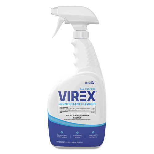 Diversey Virex All-Purpose Disinfectant Cleaner, Citrus Scent, 32 oz Spray Bottle, 8-Carton CBD540533