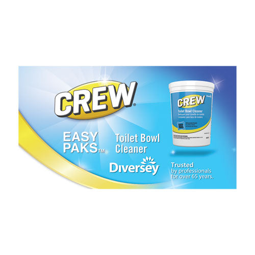 Diversey Crew Easy Paks Toilet Bowl Cleaner, Fresh Floral Scent, 0.5 oz Packet, 90 Packets-Tub CBD540731
