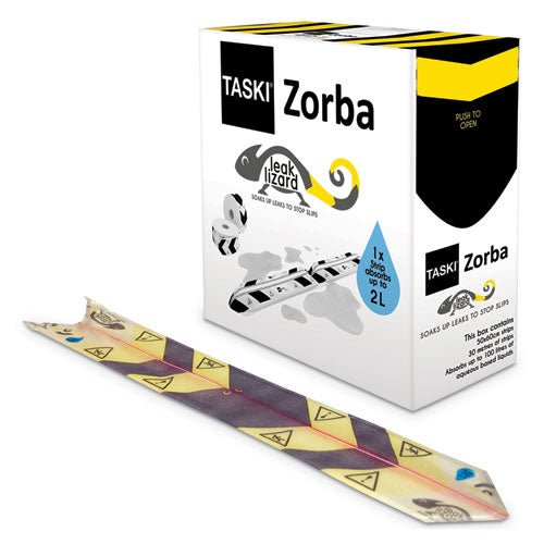 Diversey Zorba Absorbent Control Strips, 0.5 gal Absorbing Volume, 1" x 100 ft, 50 Strips-Box D7523269
