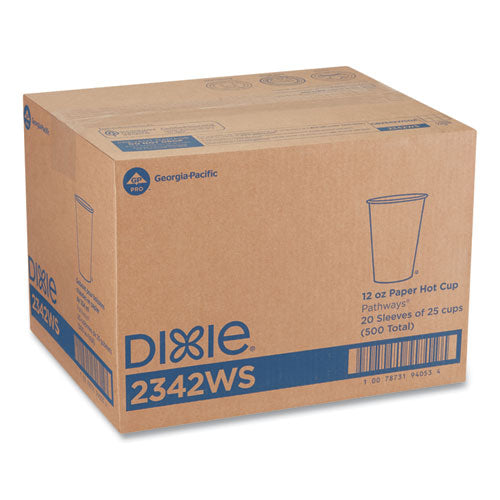 Dixie Pathways Paper Hot Cups, 12 oz, 25-Pack 2342WS