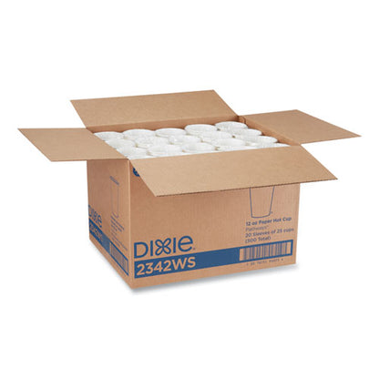 Dixie Pathways Paper Hot Cups, 12 oz, 25-Bag, 20 Bags-Carton 2342WS