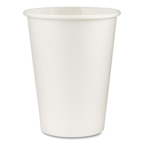 Dixie Paper Hot Cups, 12 oz, White, 50-Sleeve, 20 Sleeves-Carton 2342W