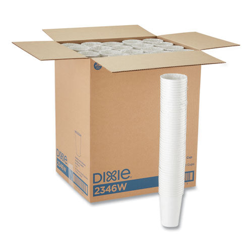 Dixie Paper Hot Cups, 16 oz, White, 50-Sleeve, 20 Sleeves-Carton 2346W