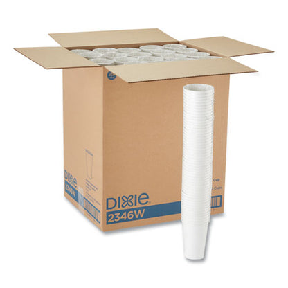 Dixie Paper Hot Cups, 16 oz, White, 50-Sleeve, 20 Sleeves-Carton 2346W