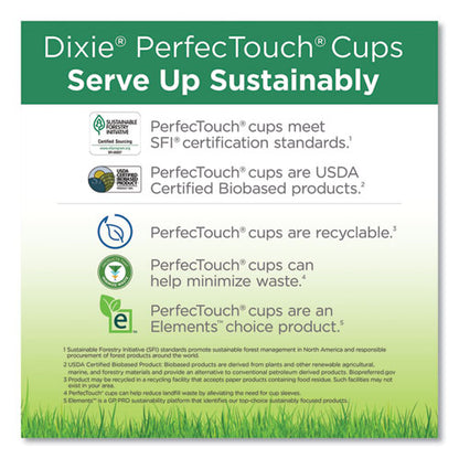 Dixie PerfecTouch Paper Hot Cups, 12 oz, Coffee Haze Design, Individually Wrapped, 1,000-Carton 5342CDWR