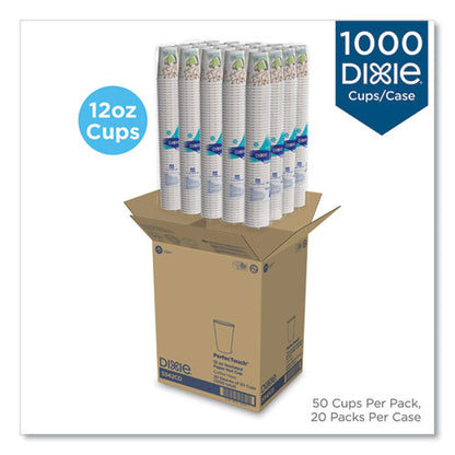Dixie PerfecTouch Paper Hot Cups, 12 oz, Coffee Haze Design, 50-Sleeve, 20 Sleeves-Carton 5342CD