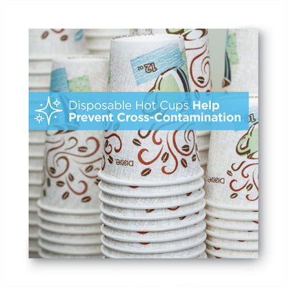 Dixie PerfecTouch Hot-Cold Cups, 12 oz, White, 50-Bag, 20 Bags-Carton 5342W