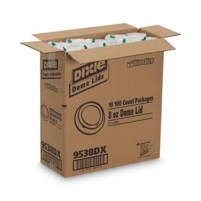 Dixie Drink-Thru Lid, Fits 8oz Hot Drink Cups, Fits 8 oz Cups, White, 1,000-Carton 9538DX