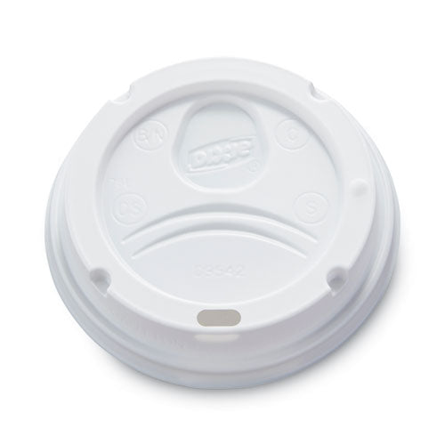Dixie White Dome Lid Fits 10 oz to 16 oz Perfectouch Cups, 12 oz to 20 oz Hot Cups, WiseSize, 500-Carton 9542500DX