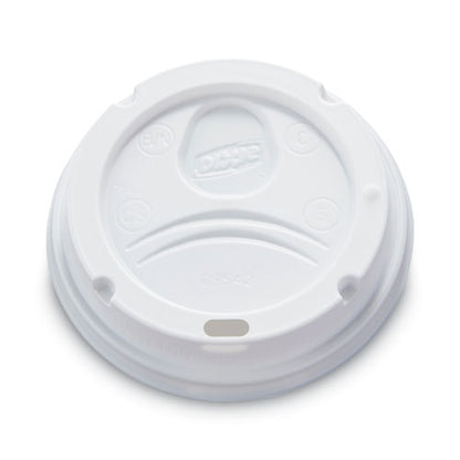 Dixie Dome Drink-Thru Lids, Fits 10 oz to 16 oz PerfecTouch; 12 oz to 20 oz WiseSize Cup, White, 50-Pack 9542500DX
