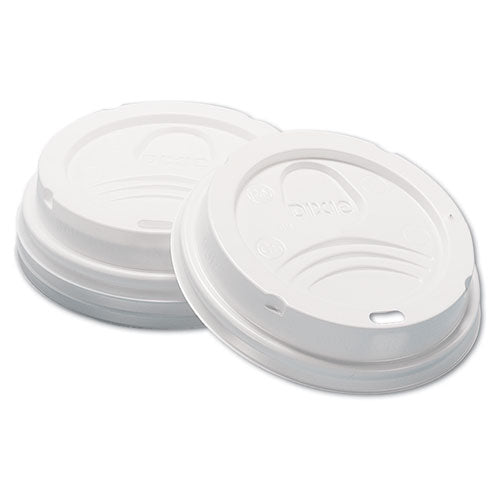 Dixie Dome Hot Drink Lids, Fits 8 oz Cups, White, 100-Sleeve, 10 Sleeves-Carton D9538