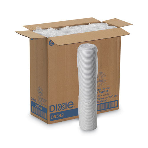 Dixie Dome Drink-Thru Lids, Fits 10 oz to 16 oz Paper Hot Cups, White, 1,000-Carton D9542