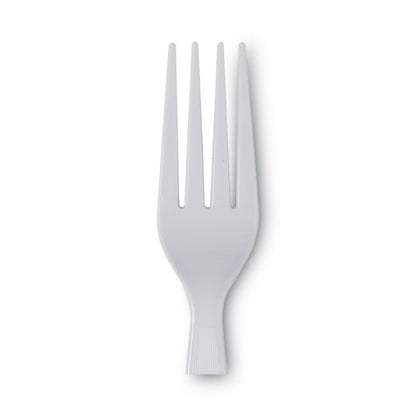 Dixie Plastic Cutlery, Heavyweight Forks, White, 1,000-Carton FH207