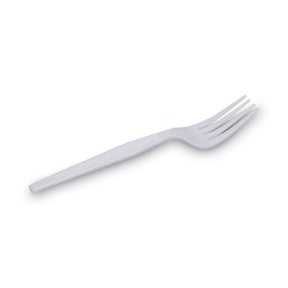 Dixie Plastic Cutlery, Heavyweight Forks, White, 1,000-Carton FH207