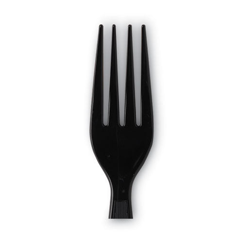 Dixie Individually Wrapped Forks, Plastic, Black, 1,000-Carton FH53C7