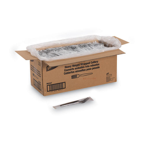 Dixie Individually Wrapped Forks, Plastic, Black, 1,000-Carton FH53C7