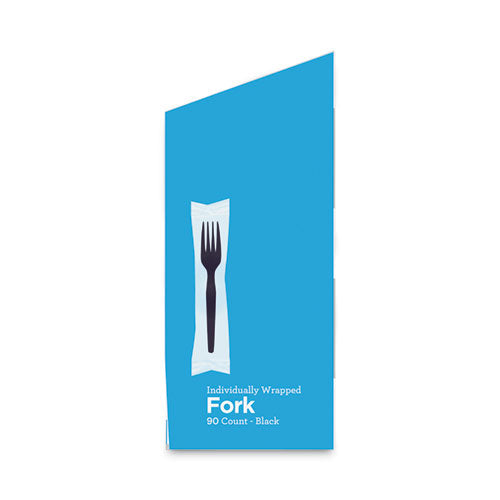 Dixie Grabâ€™N Go Wrapped Cutlery, Forks, Black, 90-Box FM5W540