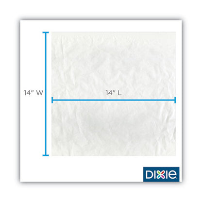 Dixie All-Purpose Food Wrap, Dry Wax Paper, 14 x 14, White, 1,000-Carton GRC1414