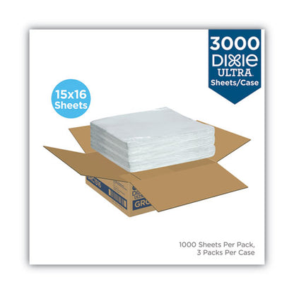 Dixie All-Purpose Food Wrap, Dry Wax Paper, 15 x 16, White, 1,000-Carton GRC1516