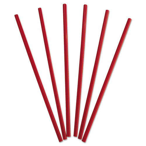 Dixie Wrapped Giant Straws, 10.25", Polypropylene, Red, 300-Box, 4 Boxes-Carton GW104