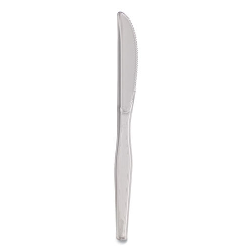 Dixie Heavyweight Polystyrene Cutlery, Knives, Clear, 1,000-Carton KH017
