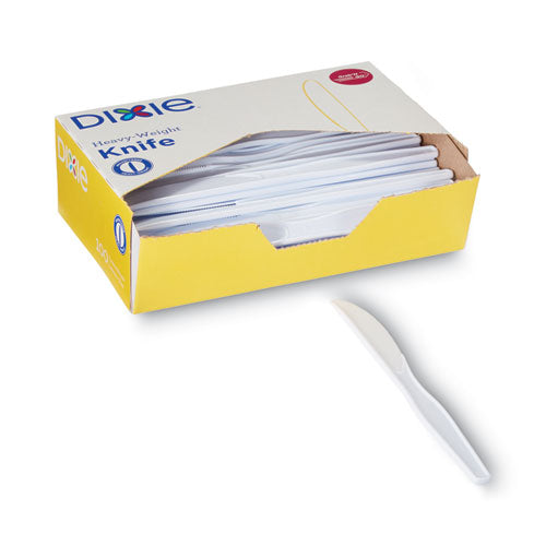 Dixie Plastic Cutlery, Heavyweight Knives, White, 100-Box KH207