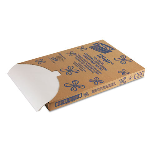 Dixie Greaseproof Liftoff Pan Liners, 16 3-8 x 24 3-8, White, 1000 Sheets-Carton LO10