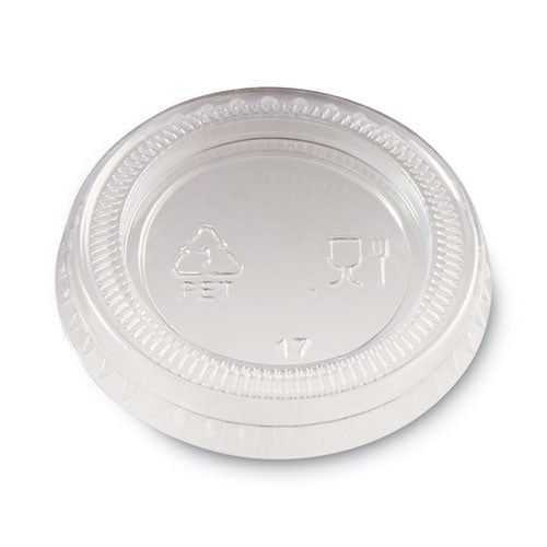 Dixie Plastic Portion Cup Lid, Fits 1 oz Portion Cups, Clear, 4,800-Carton PL10CLEAR