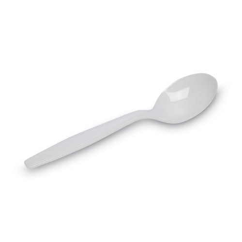 Dixie Plastic Cutlery, Heavyweight Soup Spoons, White, 1,000-Carton SH207