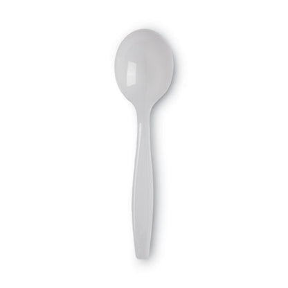 Dixie Plastic Cutlery, Heavyweight Soup Spoons, White, 100-Box SH207