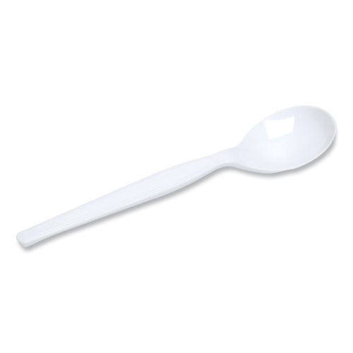 Dixie Plastic Cutlery, Heavyweight Soup Spoons, White, 1,000-Carton SH217