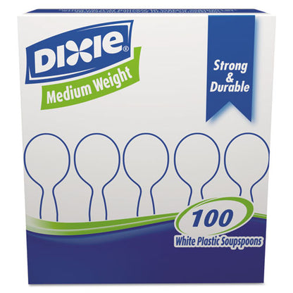 Dixie Plastic Cutlery, Heavy Mediumweight Soup Spoon, 1,000-Carton SM207