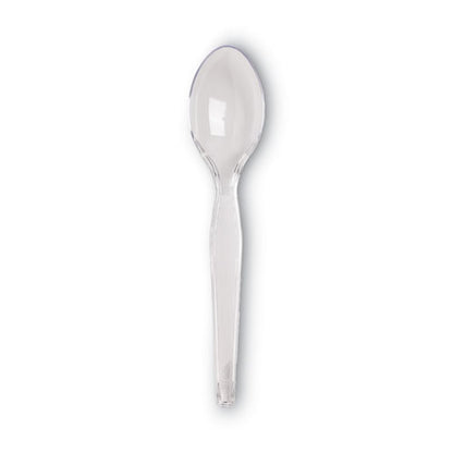 Dixie Plastic Cutlery, Heavyweight Teaspoon, Crystal Clear, 6", 1,000-Carton TH017
