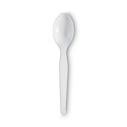Dixie Plastic Cutlery, Heavyweight Teaspoons, White, 100-Box TH207