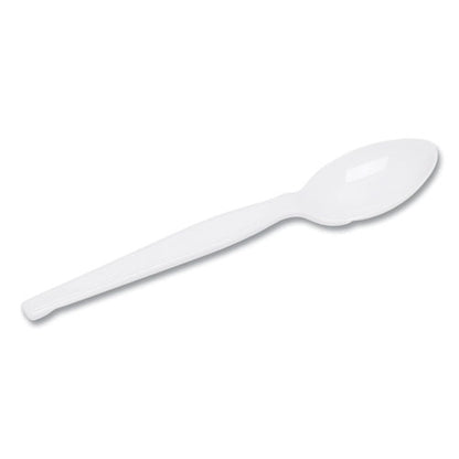 Dixie Plastic Cutlery, Heavyweight Teaspoons, White, 1,000-Carton TH217