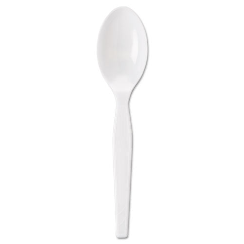 Dixie Individually Wrapped Mediumweight Polystyrene Cutlery, Teaspoons, White, 1,000-Carton TM23C7