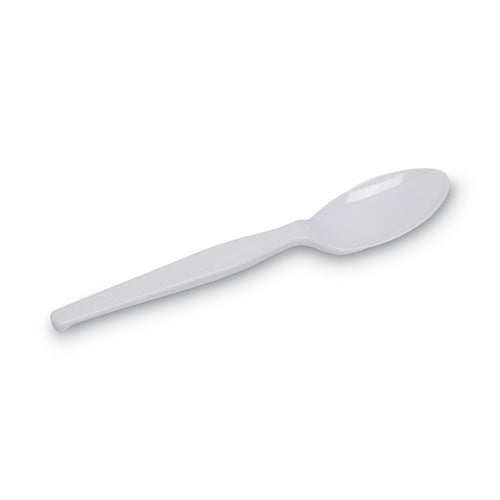 Dixie Individually Wrapped Mediumweight Polystyrene Cutlery, Teaspoons, White, 1,000-Carton TM23C7