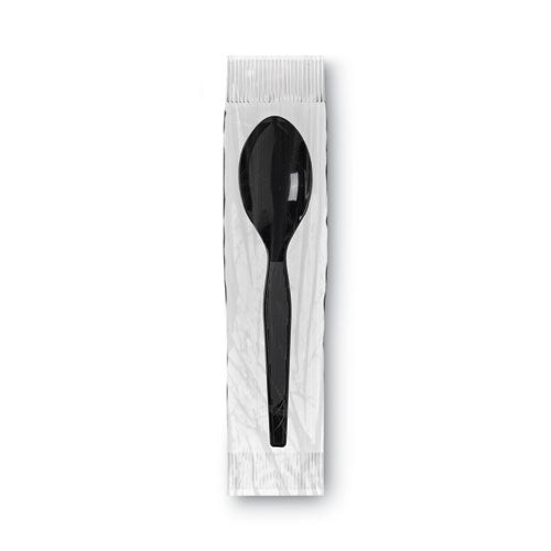 Dixie Grabâ€™N Go Wrapped Cutlery, Teaspoons, Black, 90-Box TM5W540