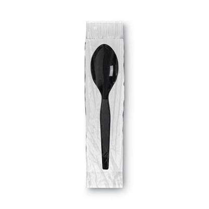 Dixie Grabâ€™N Go Wrapped Cutlery, Teaspoons, Black, 90-Box, 6 Box-Carton TM5W540