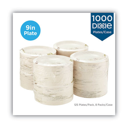 Dixie Pathways Soak-Proof Shield Mediumweight Paper Plates, 8.5" dia, Green-Burgundy, 1,000-Carton UX9PATH