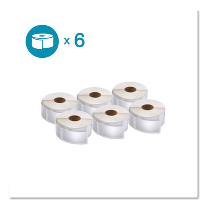 DYMO LW Multipurpose Labels, 1" x 2.13", White, 500-Roll, 6 Rolls-Pack 2050764