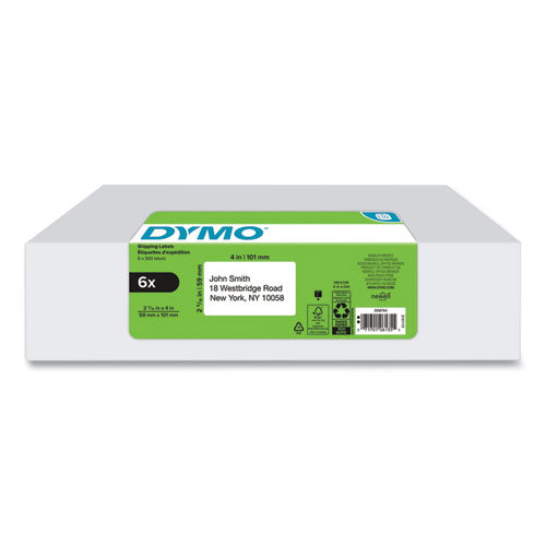 DYMO LW Shipping Labels, 2.31" x 4", White, 300-Roll, 6 Rolls-Pack 2050765