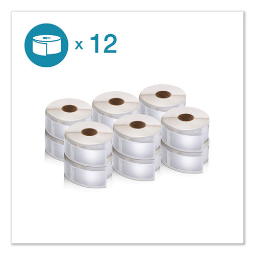 DYMO LW Multipurpose Labels, 1" x 2.13", White, 500-Roll, 12 Rolls-Pack 2050821