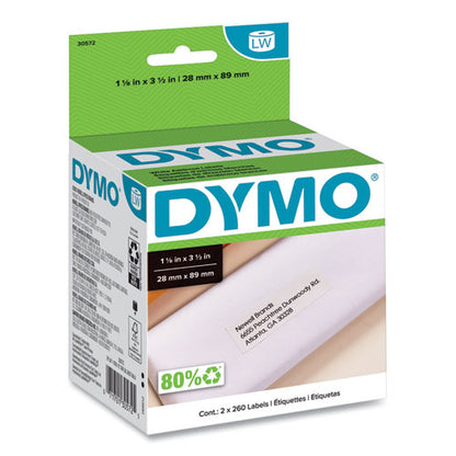 DYMO LabelWriter Shipping Labels, 2.12" x 4", White, 220 Labels-Roll 30573