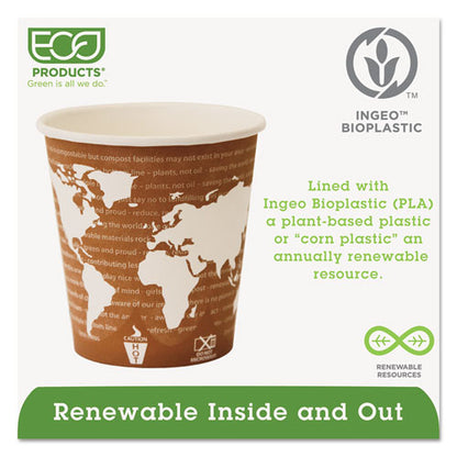 Eco-Products World Art Renewable and Compostable Hot Cups, 10 oz, 50-Pack, 20 Packs-Carton EP-BHC10-WA